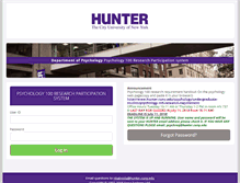 Tablet Screenshot of huntercollege.sona-systems.com