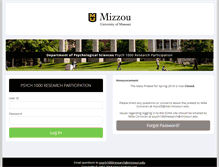 Tablet Screenshot of missouri.sona-systems.com