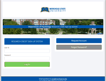 Tablet Screenshot of moreheadstate.sona-systems.com