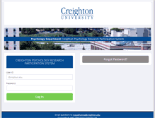 Tablet Screenshot of creighton.sona-systems.com